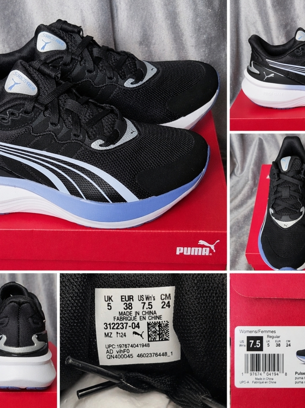 Puma Black & Light Blue Women's Running Sneakers
